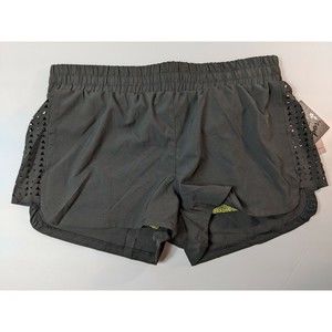Soho Sport Women's Sz L Large Black Cut Out Athletic Shors Compression Lined